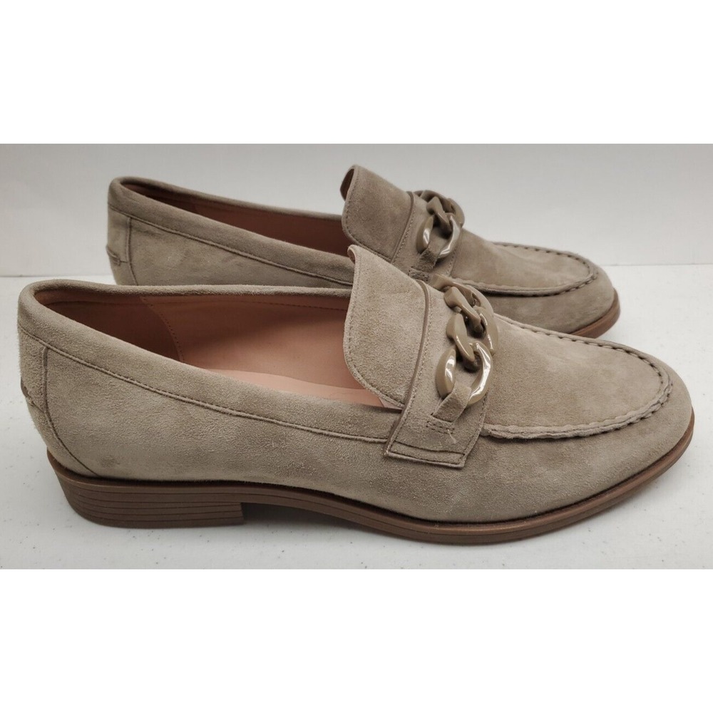 Cole Haan Stassi Chain Slip-On Suede Loafers Irish Coffee W29078 Women's 10B NEW